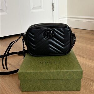Gucci Black Marmont Mini Camera Bag